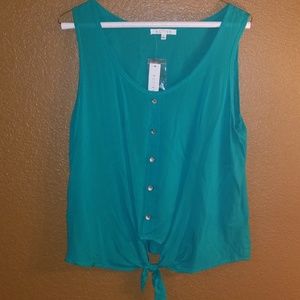 Green Sleeveless top